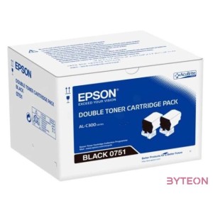 Toner Epson C300 - Fekete - Duplacsomag