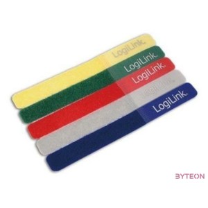 KAB LogiLink KAB0008 tépőzáras kábelkötegelő 5db,cs - Színes