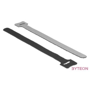 KAB Delock 18687 Hurkolható rögzítok, 200 mm x 12 mm (H x Sz), 10 darab, fekete