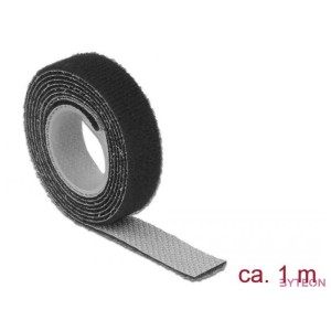 KAB Delock 18709 Hurkolható rögzítők, 1 m x 13 mm (H x Sz) tekercs, fekete