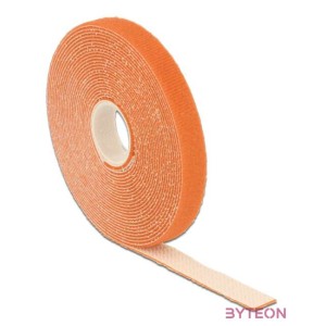 KAB Delock 18743 Hurkolható rögzítők, 5 m x 13 mm (H x Sz) tekercs, narancssárga