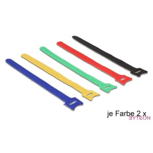 KAB Delock 18635 hurkolható rögzítő 10db,cs - 200x12mm - Színes