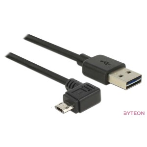 KAB Delock 83847 EASY-USB 2.0 A dugó  EASY-USB 2.0 Micro-B dugó ívelt bal-jobb - 0,5 m