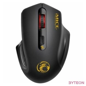 iMICE Vezeték nélküli egér optikai, E-1800, 1600dpi, USB, Fekete