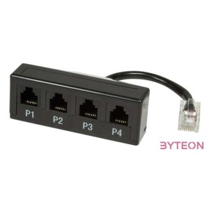 Logilink Modular Adapter 4 Port Telephone Splitter 1R45 , 4RJ11
