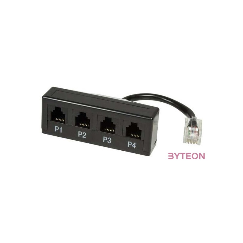 Logilink Modular Adapter 4 Port Telephone Splitter 1R45 , 4RJ11