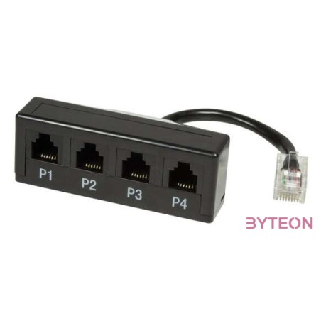 Logilink Modular Adapter 4 Port Telephone Splitter 1R45 , 4RJ11