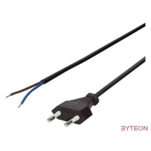 Logilink Power Cord, Euro- open cable ends, 1.5m, black