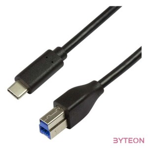 Logilink USB 3.2 Gen1x1 Cable, USB-C M to USB BM, black, 2 m