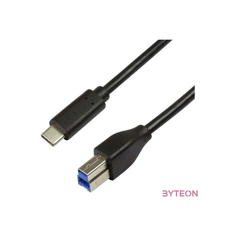 Logilink USB 3.2 Gen1x1 Cable, USB-C M to USB BM, black, 2 m