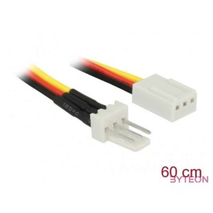 Delock 3-tűs apa  3-tűs anya hűtő tápkábel 60 cm hosszú