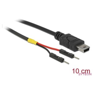 Delock Mini-B típusú USB tápkábel 2 db. különálló tűfejes apa véggel hossza 10 cm