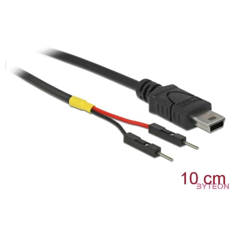 Delock Mini-B típusú USB tápkábel 2 db. különálló tűfejes apa véggel hossza 10 cm
