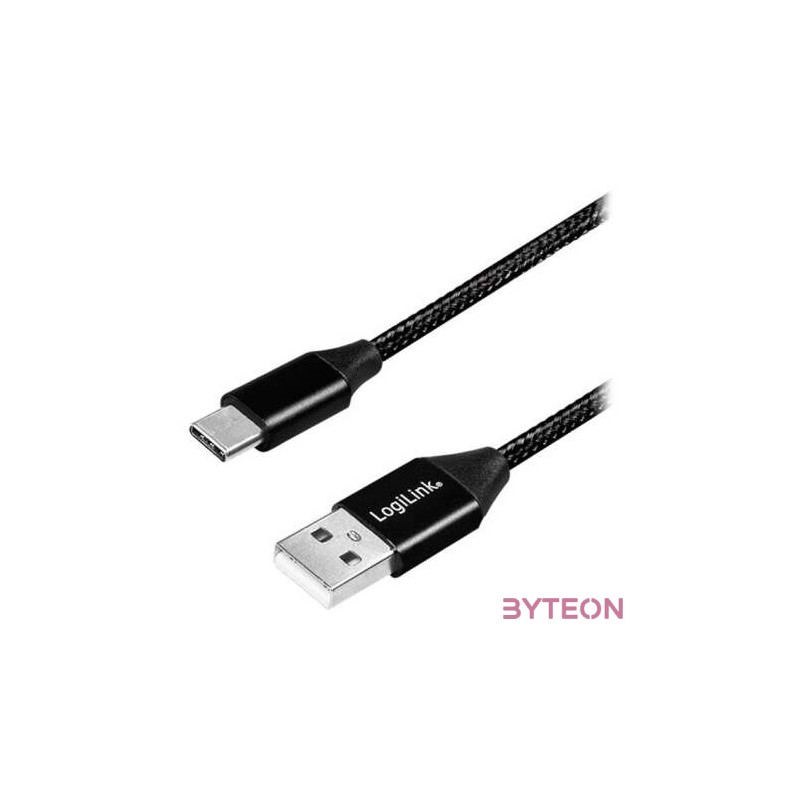 Logilink USB 2.0 Cable, AM to USB-C, black, 1m