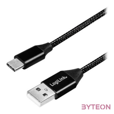 Logilink USB 2.0 Cable, AM to USB-C, black, 1m