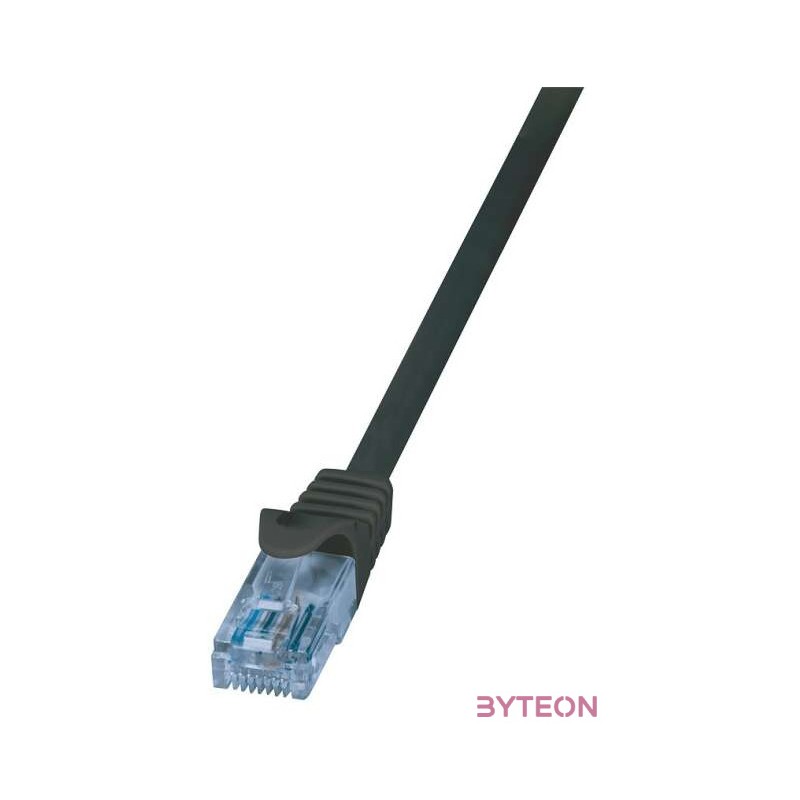 Logilink Patch Cable Cat.6A U,UTP, black,  0,25m