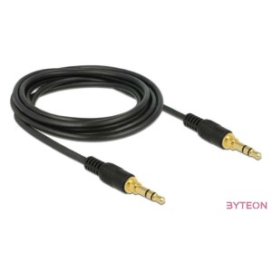 Delock Sztereó Jack Kábel 3,5 mm 3 tűs férfi  férfi 3 m fekete