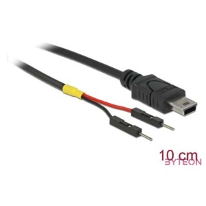 Delock Mini-B típusú USB tápkábel 2 db. különálló tűfejes apa véggel hossza 10 cm