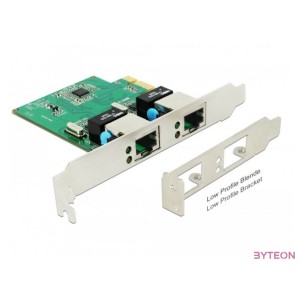 Delock PCI Express Kártya  2 x Gigabit LAN