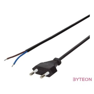 Logilink Power Cord, Euro- open cable ends, 1.5m, black