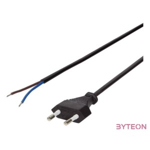 Logilink Power Cord, Euro- open cable ends, 1.5m, black