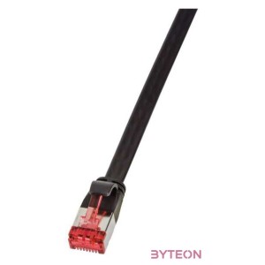 Logilink Patch Cable Flat Cat.6A Shielded  1,00m black