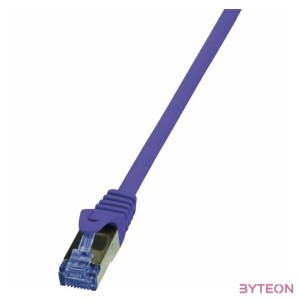 Logilink Patch Cable Cat.6A S,FTP violet  0,25m, PrimeLine