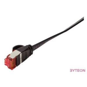 Logilink Patch Cable Flat Cat.6A Shielded  1,00m black