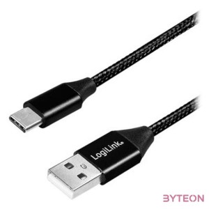 Logilink USB 2.0 Cable, AM to USB-C, black, 1m