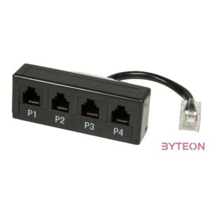 Logilink Modular Adapter 4 Port Telephone Splitter 1R45 , 4RJ11