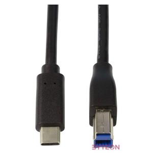 Logilink USB 3.2 Gen1x1 Cable, USB-C M to USB BM, black, 2 m