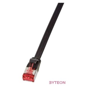 Logilink Patch Cable Flat Cat.6A Shielded  1,00m black