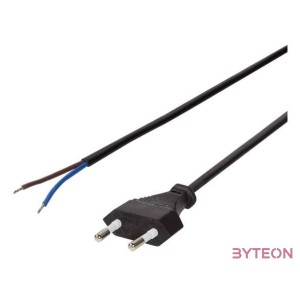 Logilink Power Cord, Euro- open cable ends, 1.5m, black