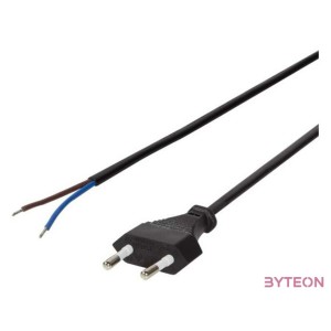 Logilink Power Cord, Euro- open cable ends, 1.5m, black