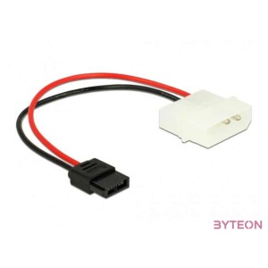 Delock Tápkábel Molex 4 tűs apa, Slim SATA 6 tűs anya csatlakozóhoz, hossz 15 cm