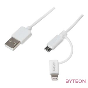 Logilink USB Cable, Micro USB with Lightning adapter, 1m