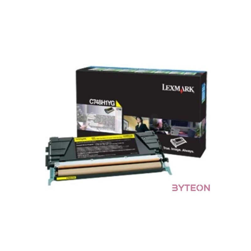 Lexmark C74x High Corporate toner sárga