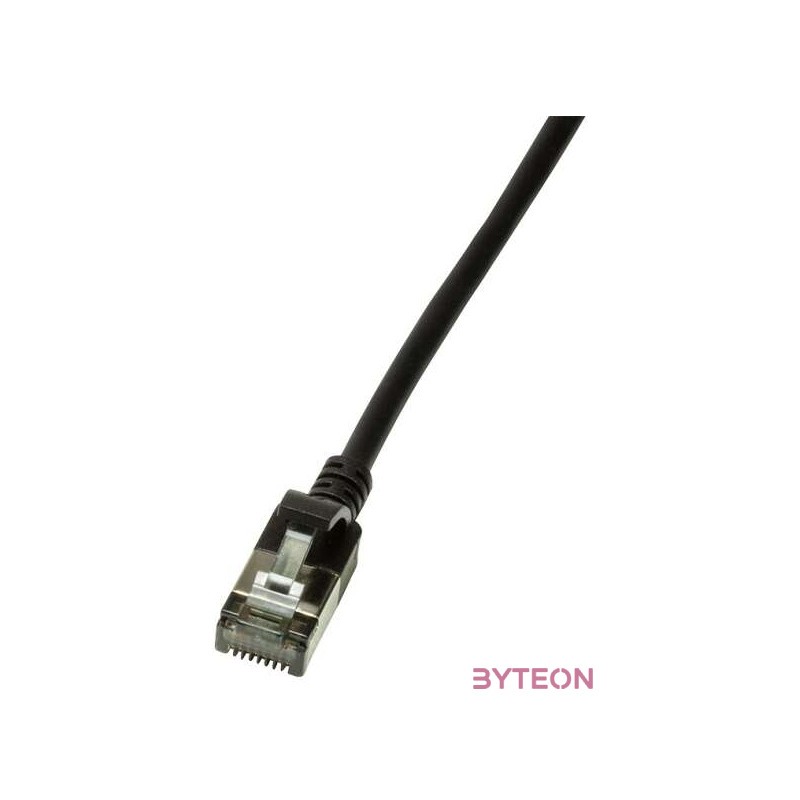 Logilink Patch cable Cat.6A STP TPE SlimLine black 1,5m