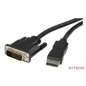StarTech Displayport - DVI-D M,M video jelkábel 3m fekete