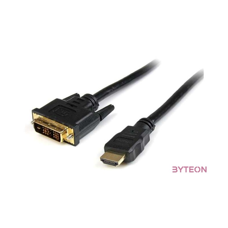 StarTech HDMI - DVI-D M,M video jelkábel 1m fekete