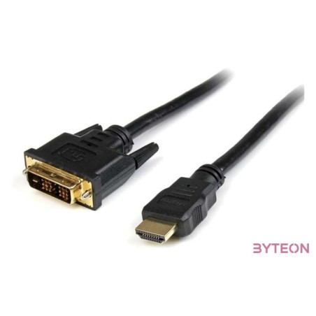 StarTech HDMI - DVI-D M,M video jelkábel 1m fekete