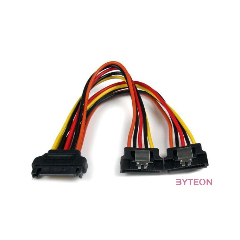 StarTech SATA Power 15pin - 2db SATA Power 15pin M,F tápkábel 0.15m