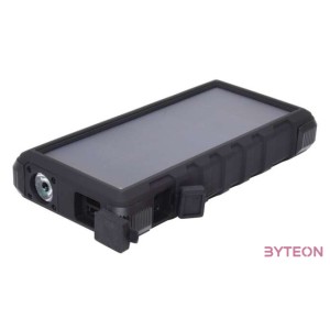 Sandberg Outdoor Solar 24000mAh Li-ion ütésálló vízálló napelemes powerbank fekete