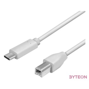 Logilink USB 2.0 Cable, USB-C to USB BM, grey, 2 m