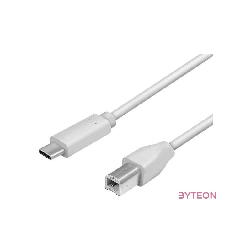 Logilink USB 2.0 Cable, USB-C to USB BM, grey, 2 m