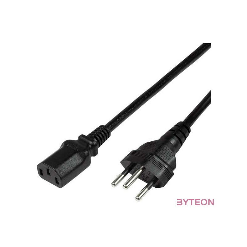 Logilink Power Cord, Swiss-C13 cable, black,  1,80m