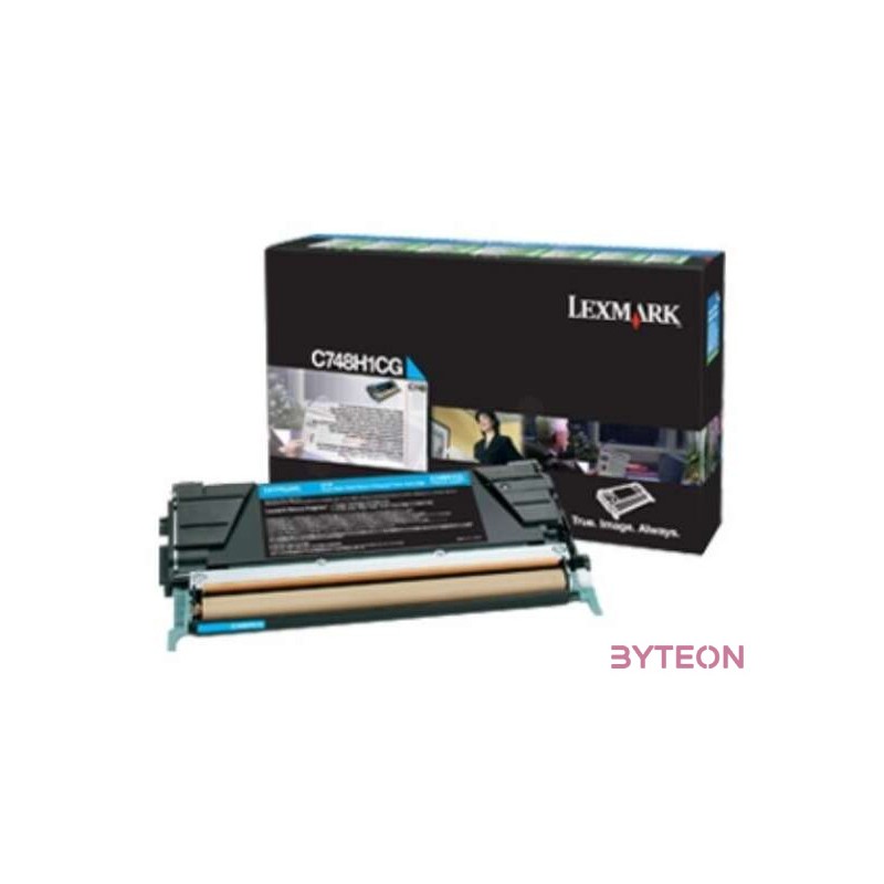 Lexmark C74x High Corporate toner ciánkék