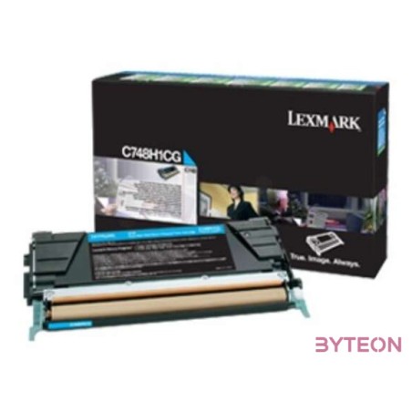 Lexmark C74x High Corporate toner ciánkék