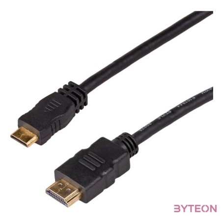 Akyga HDMI 1.4 - HDMI mini C M,M video jelkábel 1m fekete