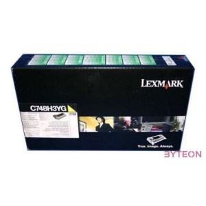 Lexmark C74x High Corporate toner sárga